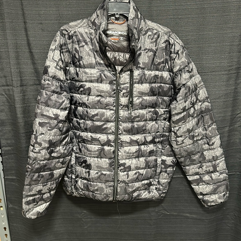 Hawke & Co Puffer Jacket Men's Medium Black Sport Down Performance / box 15-9